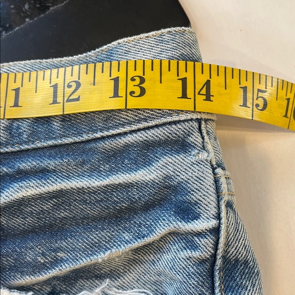 AGOLDE Dee Super High Rise Denim Shorts Ricochet Medium Wash Size 25 NWT - Picture 10 of 15
